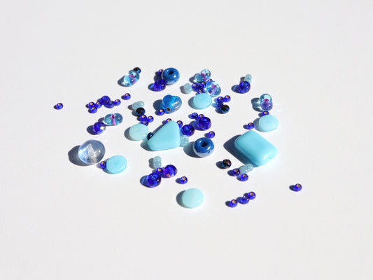 3way糸編みチョーカー - blue -