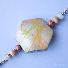 画像をギャラリービューアに読み込む, マザーオブパールヘキサゴンブレスレット(brd)