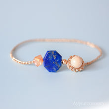 画像をギャラリービューアに読み込む, スライスカットラピスラズリブレスレット(gld)