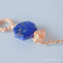 画像をギャラリービューアに読み込む, スライスカットラピスラズリブレスレット(gld)