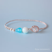 画像をギャラリービューアに読み込む, シーブルカルセドニーブレスレット(slv)