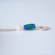 画像をギャラリービューアに読み込む, 地球色アズロマラカイトブレスレット(slv)