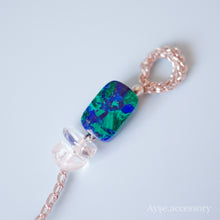 画像をギャラリービューアに読み込む, 地球色アズロマラカイトブレスレット(slv)