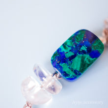 画像をギャラリービューアに読み込む, 地球色アズロマラカイトブレスレット(slv)