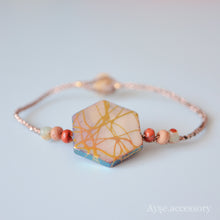 画像をギャラリービューアに読み込む, マザーオブパールヘキサゴンブレスレット(brd)