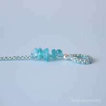 画像をギャラリービューアに読み込む, アパタイトパールブレスレット(aqua)
