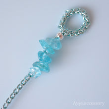 画像をギャラリービューアに読み込む, アパタイトパールブレスレット(aqua)