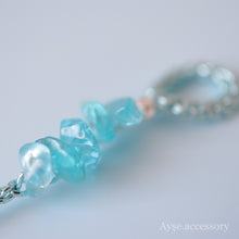 画像をギャラリービューアに読み込む, アパタイトパールブレスレット(aqua)