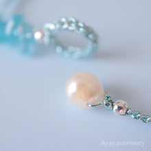 画像をギャラリービューアに読み込む, アパタイトパールブレスレット(aqua)