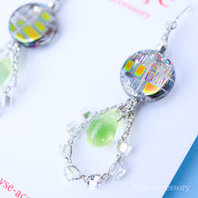 画像をギャラリービューアに読み込む, 糸編みチェコビーズピアス(slv)