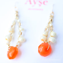画像をギャラリービューアに読み込む, 糸編みチェコビーズピアス(org)