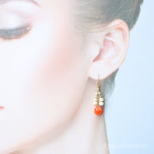 画像をギャラリービューアに読み込む, 糸編みチェコビーズピアス(org)