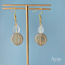 画像をギャラリービューアに読み込む, おはじきビーズピアス(brown)