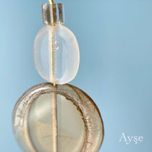 画像をギャラリービューアに読み込む, おはじきビーズピアス(brown)