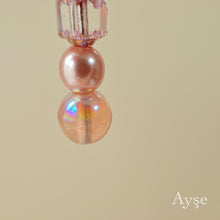 画像をギャラリービューアに読み込む, アシンメトリーチェコビーズピアス(pnk)