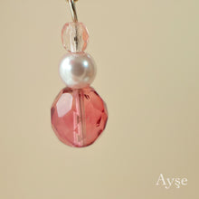 画像をギャラリービューアに読み込む, アシンメトリーチェコビーズピアス(pnk)