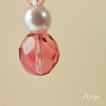 画像をギャラリービューアに読み込む, アシンメトリーチェコビーズピアス(pnk)
