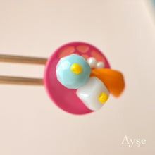 画像をギャラリービューアに読み込む, カラフルフラワーボタンピアス