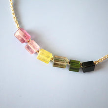 画像をギャラリービューアに読み込む, カラフルトルマリンブレスレット(gld)