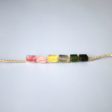 画像をギャラリービューアに読み込む, カラフルトルマリンブレスレット(gld)