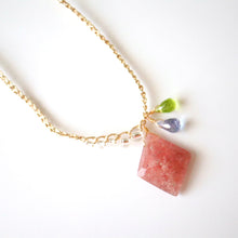 画像をギャラリービューアに読み込む, ストロベリークォーツショートネックレス