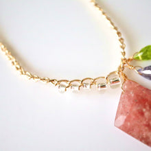 画像をギャラリービューアに読み込む, ストロベリークォーツショートネックレス