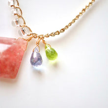 画像をギャラリービューアに読み込む, ストロベリークォーツショートネックレス