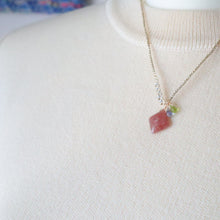 画像をギャラリービューアに読み込む, ストロベリークォーツショートネックレス