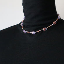 画像をギャラリービューアに読み込む, チェコビーズショートネックレス(ppl)