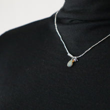 画像をギャラリービューアに読み込む, ラブラドライトドロップショートネックレス