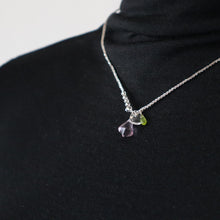 画像をギャラリービューアに読み込む, シャンデリアカットアメジストショートネックレス