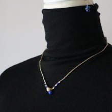 画像をギャラリービューアに読み込む, オニオンシェイプワンポイントネックレス(ラピスラズリ)
