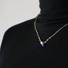 画像をギャラリービューアに読み込む, オニオンシェイプワンポイントネックレス(ラピスラズリ)