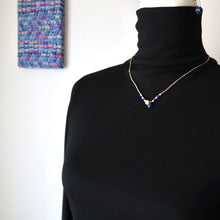 画像をギャラリービューアに読み込む, オニオンシェイプワンポイントネックレス(ラピスラズリ)