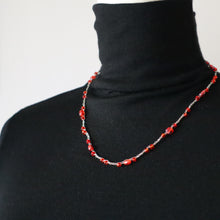 画像をギャラリービューアに読み込む, トルコビーズネックレス(red)