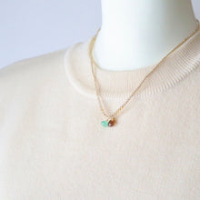 画像をギャラリービューアに読み込む, オニオンシェイプワンポイントネックレス(グリーンストロベリークオーツ)