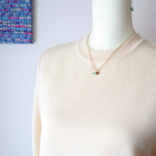 画像をギャラリービューアに読み込む, オニオンシェイプワンポイントネックレス(グリーンストロベリークオーツ)