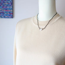 画像をギャラリービューアに読み込む, ダイヤ形パールショートネックレス(blk)