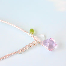 画像をギャラリービューアに読み込む, シャンデリアカットアメジストショートネックレス
