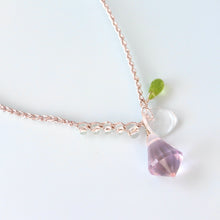 画像をギャラリービューアに読み込む, シャンデリアカットアメジストショートネックレス