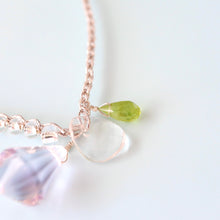 画像をギャラリービューアに読み込む, シャンデリアカットアメジストショートネックレス