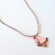 画像をギャラリービューアに読み込む, ピンクオパールコッパーショートネックレス