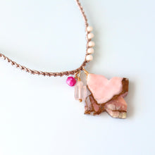 画像をギャラリービューアに読み込む, ピンクオパールコッパーショートネックレス