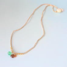 画像をギャラリービューアに読み込む, オニオンシェイプワンポイントネックレス(グリーンストロベリークオーツ)