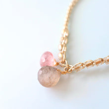 画像をギャラリービューアに読み込む, オニオンシェイプワンポイントネックレス(ムーンストーン)
