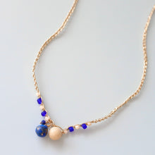画像をギャラリービューアに読み込む, オニオンシェイプワンポイントネックレス(ラピスラズリ)