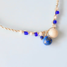 画像をギャラリービューアに読み込む, オニオンシェイプワンポイントネックレス(ラピスラズリ)