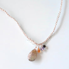 画像をギャラリービューアに読み込む, ラブラドライトドロップショートネックレス