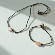 画像をギャラリービューアに読み込む, ダイヤ形パールショートネックレス(blk)