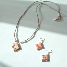 画像をギャラリービューアに読み込む, ピンクオパールコッパーショートネックレス